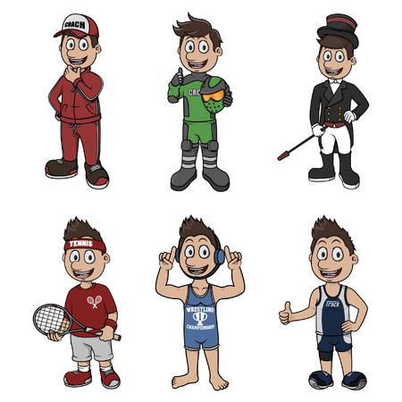 sport illustration design collectionのイラスト素材