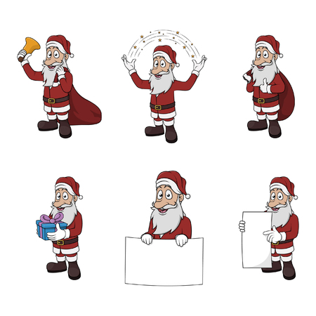santa clause illustration design collectionのイラスト素材