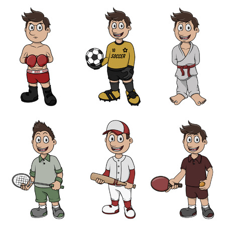 sport illustration design collectionのイラスト素材