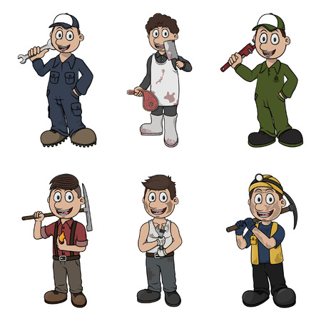 profession illustration design collectionのイラスト素材