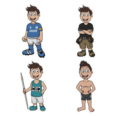 sport illustration design collectionのイラスト素材