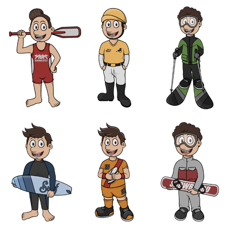 sport illustration design collectionのイラスト素材