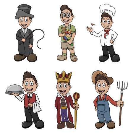 profession illustration design collectionのイラスト素材