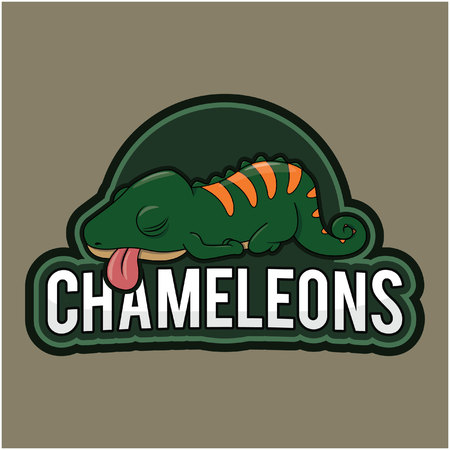 chameleons illustration design full colourのイラスト素材