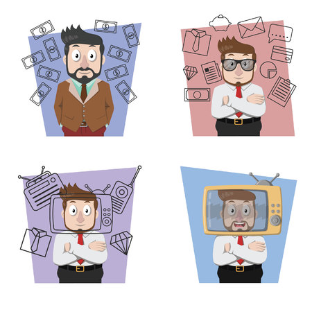 businessman success illustration design collectionのイラスト素材