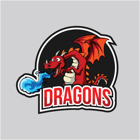 dragons illustration design full colourのイラスト素材