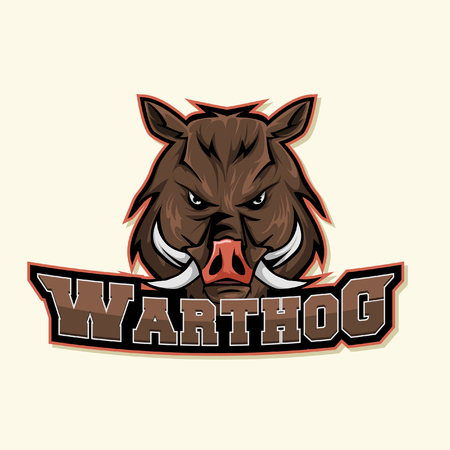 Ilustración de warthog colorful - Imagen libre de derechos