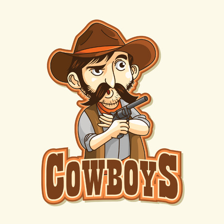 cowboy adult colorfulのイラスト素材