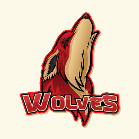 wolf colorfulのイラスト素材