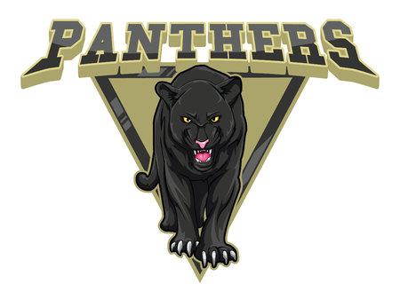 panthers illustration design colorfulのイラスト素材