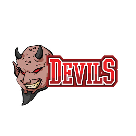 devils illustration design colorfulのイラスト素材