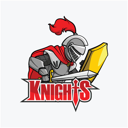 knights illustration design colorfulのイラスト素材