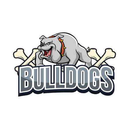 bulldogs illustration design colorfulのイラスト素材