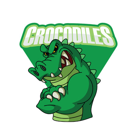 crocodiles illustration design colorfulのイラスト素材