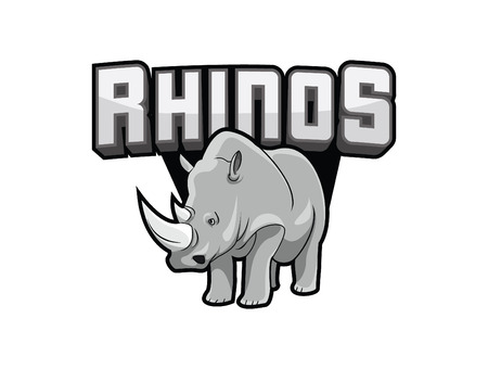rhinos illustration designのイラスト素材