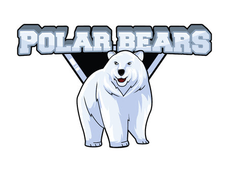 polar bears illustration design colorfulのイラスト素材