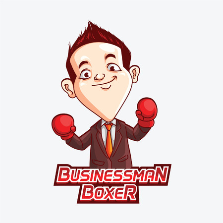 businessman boxer illustration designのイラスト素材