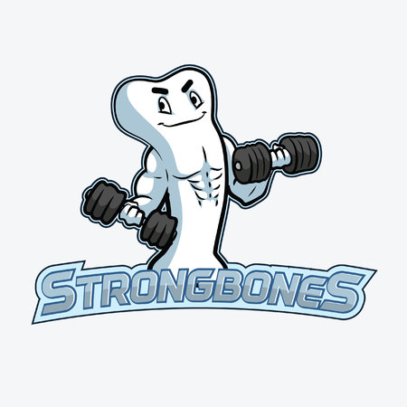 strong bones illustration designのイラスト素材
