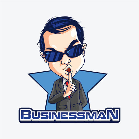businessman cool illustration designのイラスト素材
