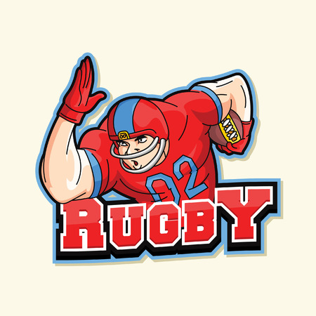 rugby illustration designのイラスト素材