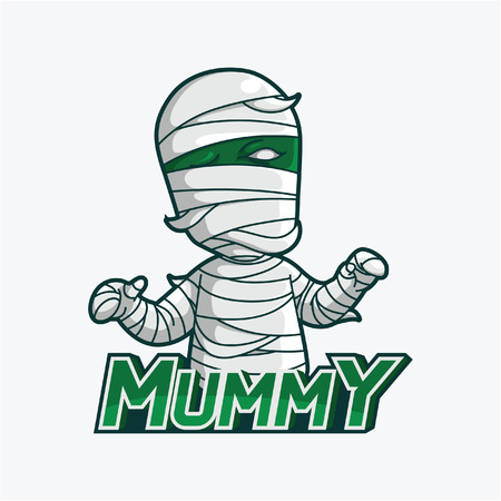 mummy illustration design colorfulのイラスト素材