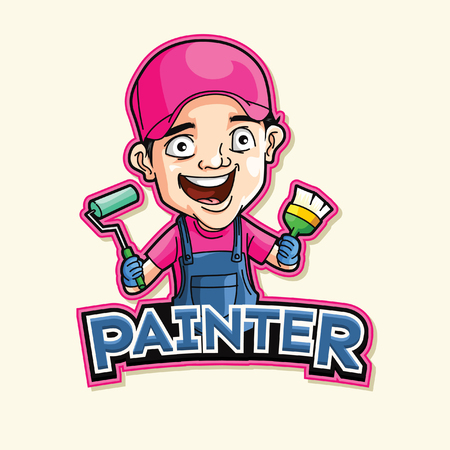 painter illustration designのイラスト素材