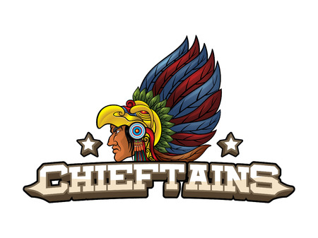 chieftains banner illustration designのイラスト素材