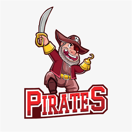 pirates banner illustration designのイラスト素材