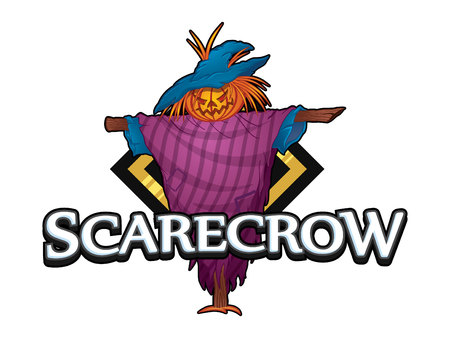 scarecrow banner illustration design colorfulのイラスト素材