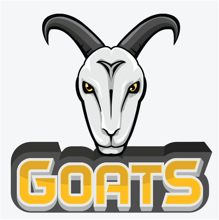 goats banner illustration design colorfulのイラスト素材