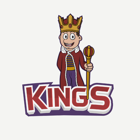 kings banner illustration design colorfulのイラスト素材