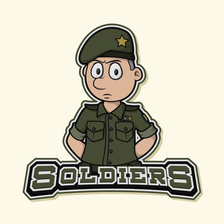 soldier  illustration designのイラスト素材