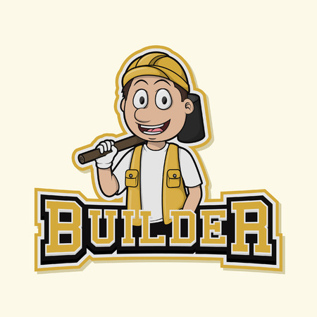 builder  illustration designのイラスト素材