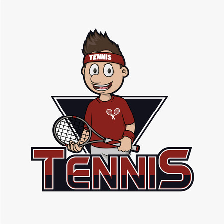 tennis illustration designのイラスト素材