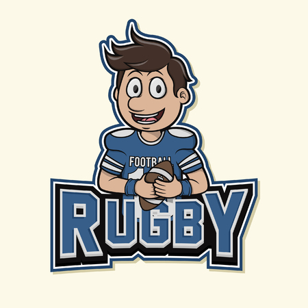rugby illustration designのイラスト素材