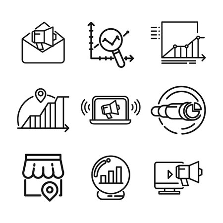 marketing icon set 2のイラスト素材