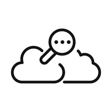 cloud search  illustration designのイラスト素材