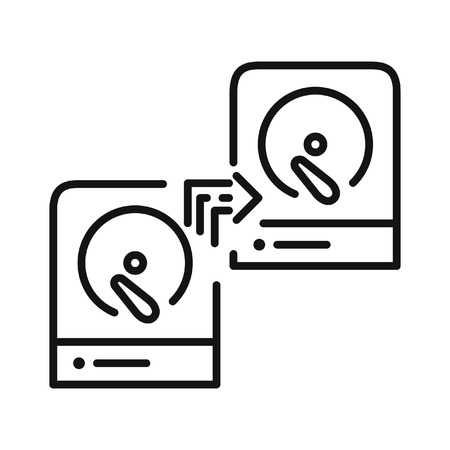 hdd system backup vector illustration designのイラスト素材