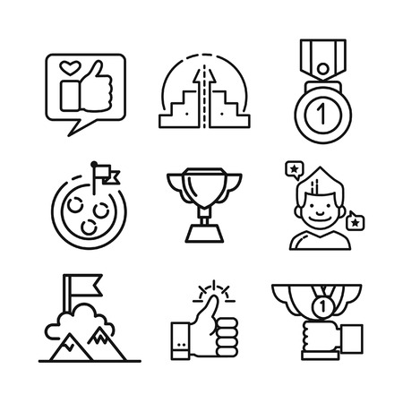 achievement icon set vector illustration designのイラスト素材