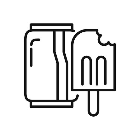 icecream and cola illustration designのイラスト素材