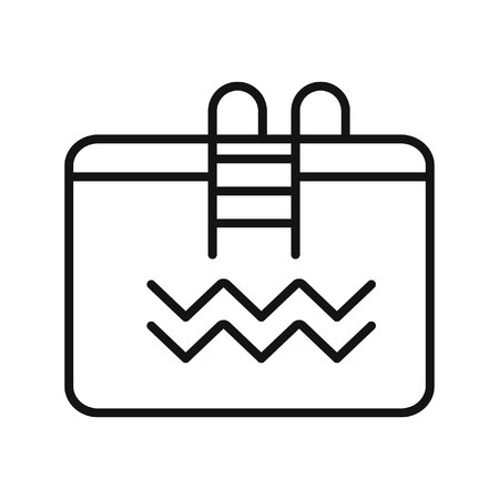 swimming pool illustration designのイラスト素材