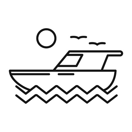 yacht boat trip illustration designのイラスト素材
