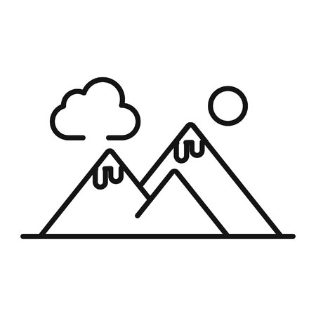 mountain view illustration designのイラスト素材