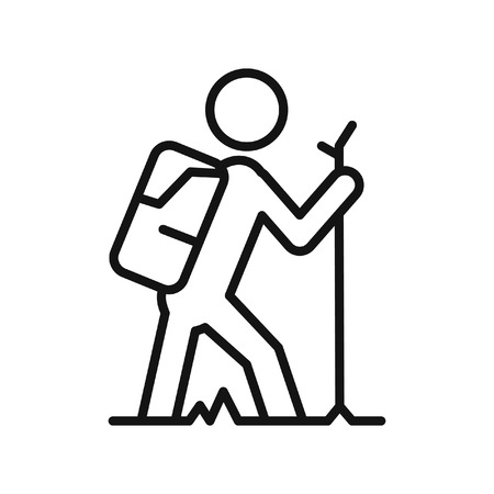 hiker trail illustration designのイラスト素材