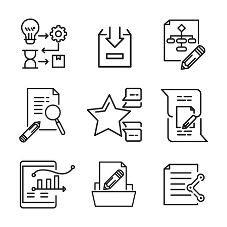 project icon set illustration designのイラスト素材
