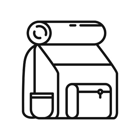 tourist back pack illustration designのイラスト素材