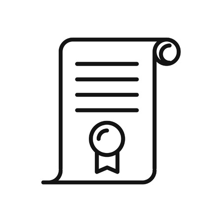 degree certificate illustration designのイラスト素材