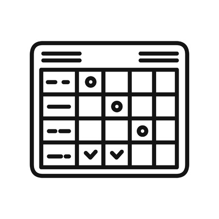 class time table illustration designのイラスト素材