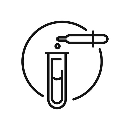 chemistry test tube illustration designのイラスト素材