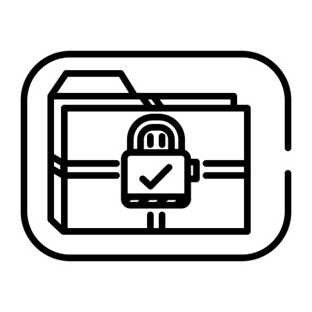 secure data folder illustration designのイラスト素材
